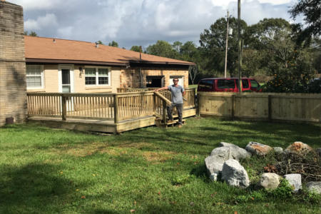 Custom Wood Deck in Cantonment, FL