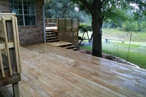 Wooden deck construction