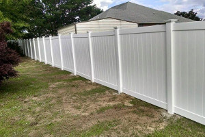 White wooden fence