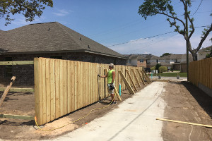 Wooden fence construction