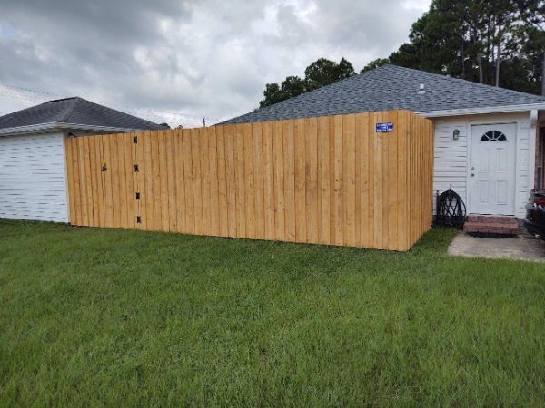 Board on Board Wood Fence Construction Pensacola