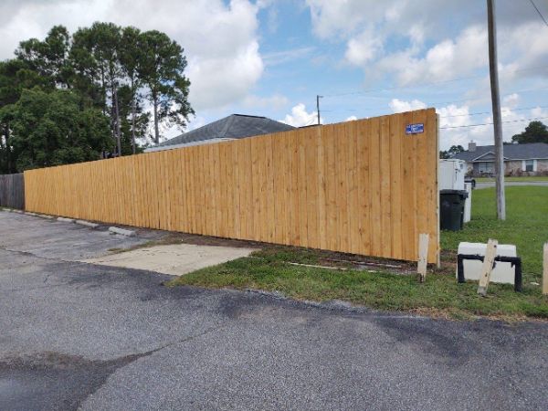 Board on Board Wood Fence Construction