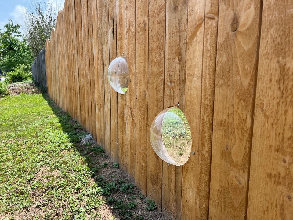 Scalloped-Top Wood Privacy Fence