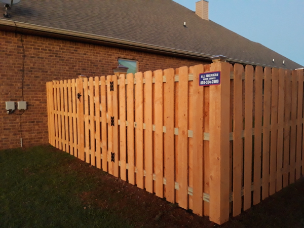 Shadowbox Wood Fence in Beulah, Florida