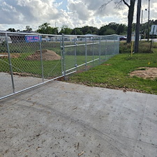Clean Chain Link Fence with Roller Gate – Pensacola, FL 1