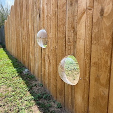 Scalloped-Top Wood Privacy Fence Installation 3